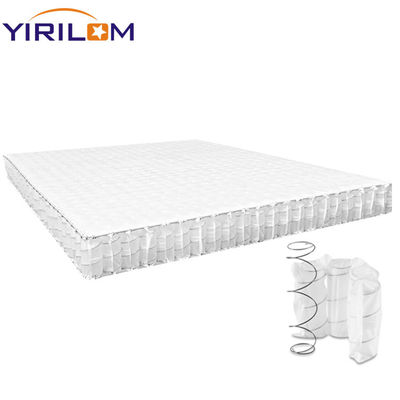 Tamaño completo personalizado de 2,0 mm de alambre de acero de 18 cm de altura colchón blanco de bolsillo