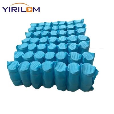 Unidad de bobina de resorte de bolsillo con cojines de sofá de acero de 1.8 mm azules personalizados