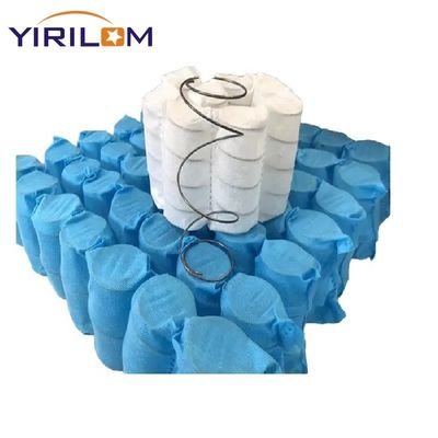 Unidad de bobina de resorte de bolsillo con cojines de sofá de acero de 1.8 mm azules personalizados