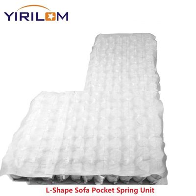 Sofá seccional en forma de L de 10 cm de altura con resorte de bolsillo con alambre de acero de alto carbono para sofá