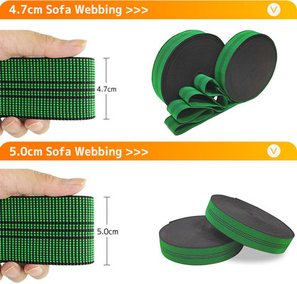 Sofá y silla con telas elásticas Banda de látex Reparación de muebles de bricolaje Tapicería Modificación de sofá Elasbelt hecha de caucho Materiales PP PE