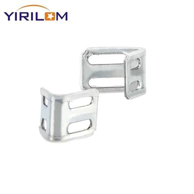 Clip de resorte de sofá de 4 agujeros medio revestido de plástico recubrido de zinc sujetador de muebles para equipos de sofá