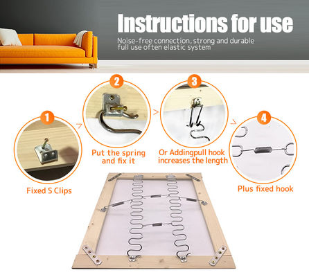 Accesorios para sofás duraderos 4 agujeros de resorte de 0,8 mm/1,0 mm de espesor para muebles