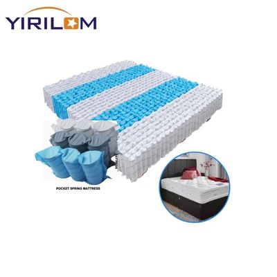 China Fabricante de colchones blancos con bobinas de bolsillo de resorte duraderas