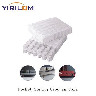 Sofá de acero de 1,8 mm y 2,0 mm de tamaño personalizado Unidad de resorte de bolsillo para el sofá con tejido tejido y diseño de bolsillo individual