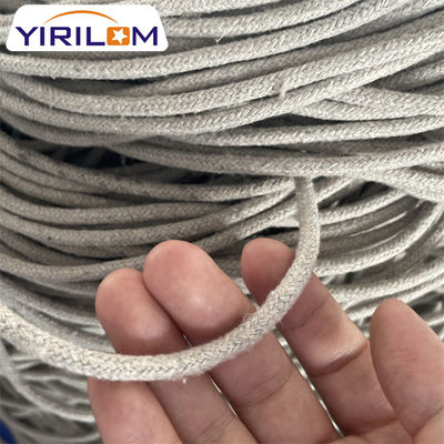 China Fabricante de material de fila Cordones de algodón personalizados de 3 mm de espesor gris natural de algodón artesanal