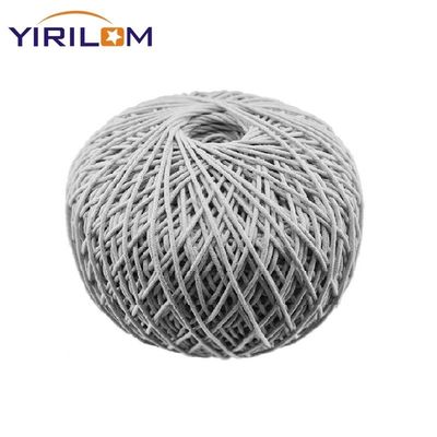 China Fabricante de material de fila Cordones de algodón personalizados de 3 mm de espesor gris natural de algodón artesanal