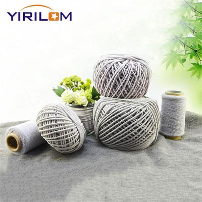 China Fabricante de material de fila Cordones de algodón personalizados de 3 mm de espesor gris natural de algodón artesanal