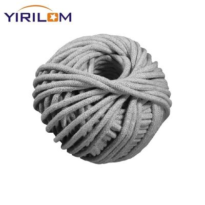 China Fabricante de material de fila Cordones de algodón personalizados de 3 mm de espesor gris natural de algodón artesanal