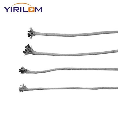 China Fabricante de material de fila Cordones de algodón personalizados de 3 mm de espesor gris natural de algodón artesanal