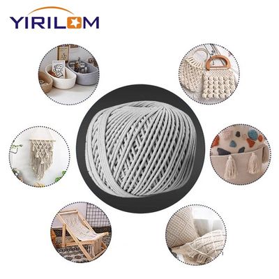 Venta al por mayor de accesorios para muebles de cuerda de tubería de algodón natural de 4 mm