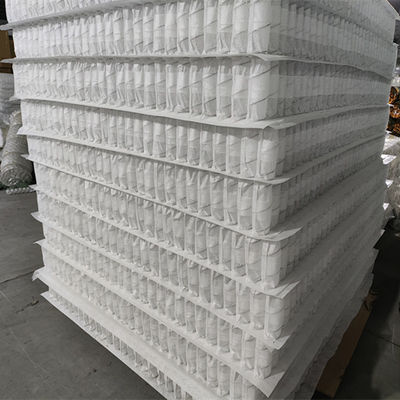 Unidad de resortes ensacados blancos de 2,0 mm para colchones y muebles a medida