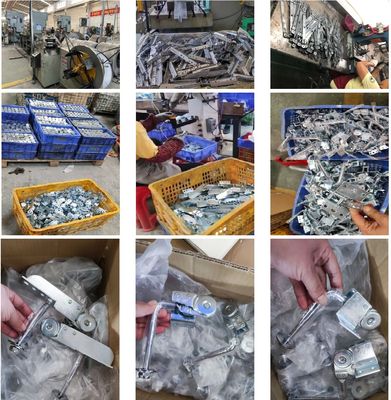 En general, el conector de muebles del sofá es una bisagra ajustable Mecanismo de apoyabrazos de hierro de plata Sofá de apoyo para la cabeza es una bisagra