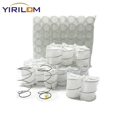 Resorte ensacado para sofá de acero con alto contenido de carbono de 6 cm de altura, diámetro de alambre de 1.0-2.4 mm