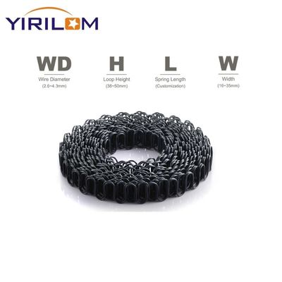 Buen precio Resorte en zigzag enrollado negro personalizado en forma de S con diámetro de alambre de 2,8 mm a 4,0 mm para muebles de sofá en línea