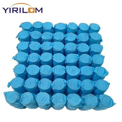 Buen precio Unidad de resortes ensacados para sofá, con cubierta de tela no tejida, diámetro de bobina de 2.0 mm, altura de 4 pulgadas, color blanco OEM en línea