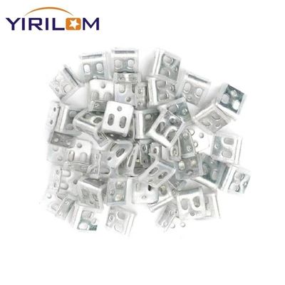 Clip de resorte de sofá galvanizado de 4 orificios, cubierto de plástico a la mitad, para tapicería, clip en zigzag Nozag