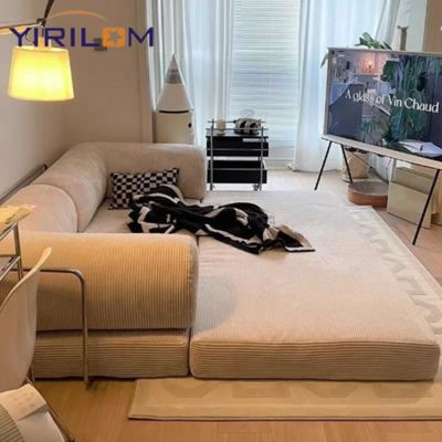Buen precio Sofá seccional comprimido de vacío blanco de arroz para el salón Muebles para el salón en línea