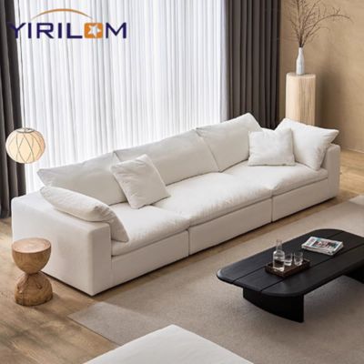Buen precio Sofá seccional modular comprimido de vacío blanco de arroz para muebles de sala de estar en línea