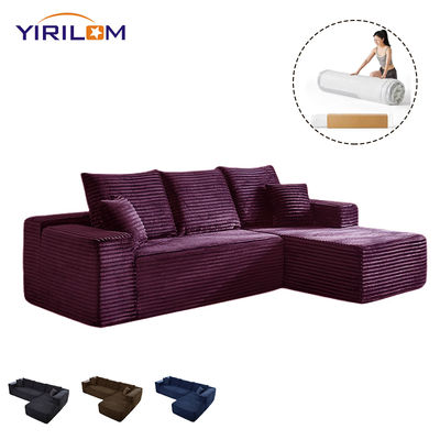 Buen precio Sofá seccional comprimible de lujo en forma de L personalizable para salón minimalista en línea