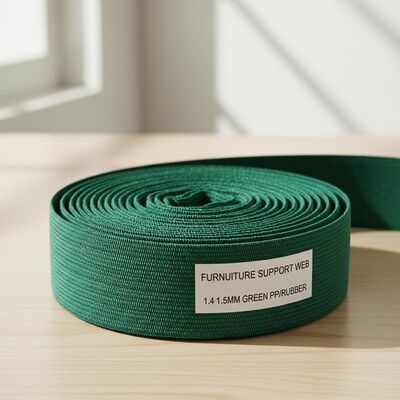 1.4mm-1.5mm Grosor de cincha de polipropileno para sofás de caucho con alta durabilidad para soporte de muebles