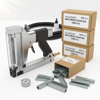 Buen precio Grapas para colchones galvanizadas con pistola neumática para armazón de muebles - Embalaje de 6000 unidades/caja en línea