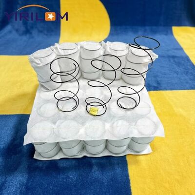 Unidad de resorte de bolsillo para sofá de tela blanca de 80 g/m² con resorte independiente duradero y altura de 6 cm-12 cm
