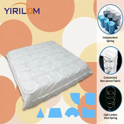 Resorte de bolsillo para sofá de tamaño personalizado con alambre de acero de 1,0 mm a 2,3 mm para un soporte duradero y elástico