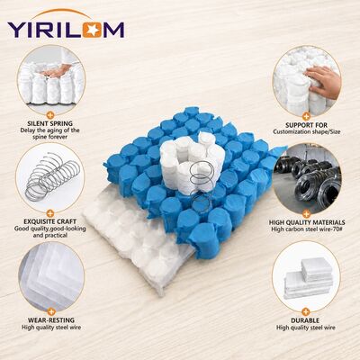 Unidad de resorte de bolsillo para sofá de tela no tejida duradera de acero de 1,0 mm a 2,3 mm de tamaño personalizado