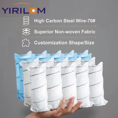 Unidad de resorte mini de bolsillo de 4 pulgadas con tela de 80 g/m² para soporte de asiento de sofá personalizado