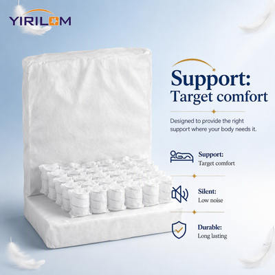 Buen precio Resorte de bolsillo de acero de 2,2 mm de tamaño personalizado para sofá con 4-7 vueltas para cojín de asiento en línea