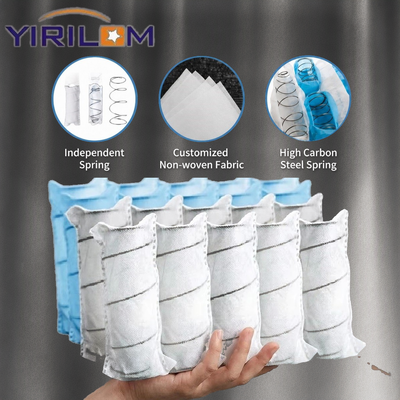 Buen precio Resorte de bolsillo de acero de alto carbono para sofá con tamaño personalizado y tela no tejida de 80 GSM para mayor comodidad en línea