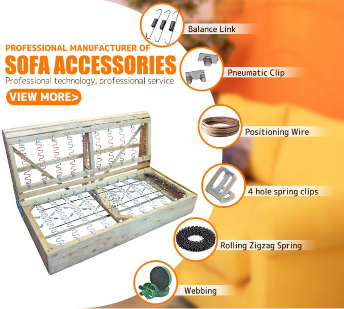 Accesorio de muebles OEM 2,0 mm alambre de resorte de papel alambre de fijación para el sofá Zig Zag Spring 2