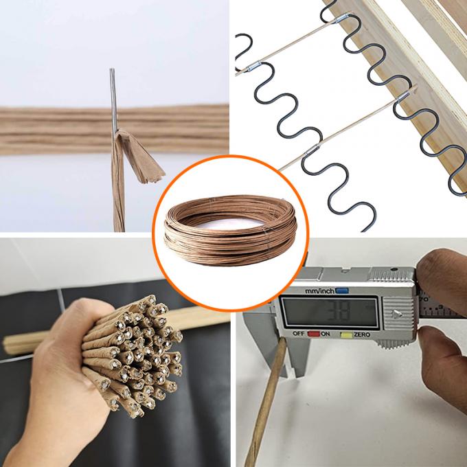 Accesorio de muebles OEM 2,0 mm alambre de resorte de papel alambre de fijación para el sofá Zig Zag Spring 6