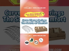 Accesorios de sopas de acero de acero de alambre de doble curva de zigzag para el sofá