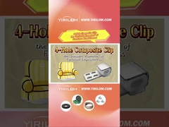 4 agujeros diseño moderno Zigzag soporte de sofá clips de metal plástico compuesto para sofás